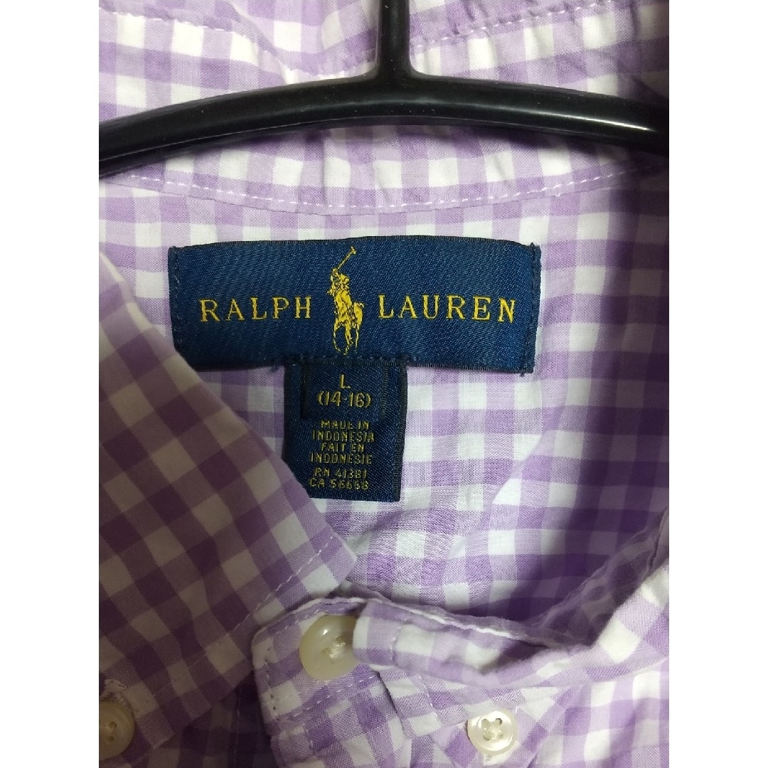 Ralph Lauren(ラルフローレン)のRALPH LAUREN  チェック 半袖シャツ キッズ/ベビー/マタニティのキッズ服女の子用(90cm~)(ブラウス)の商品写真