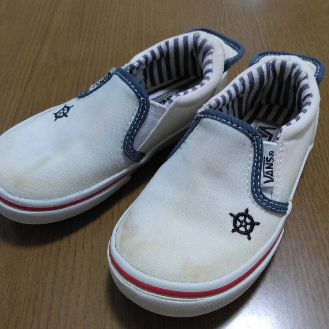 VANS VAULT(バンズボルト)のVANS(バンズ)　マリン柄スリッポン キッズ/ベビー/マタニティのキッズ靴/シューズ(15cm~)(スニーカー)の商品写真