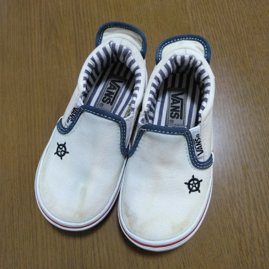 VANS VAULT(バンズボルト)のVANS(バンズ)　マリン柄スリッポン キッズ/ベビー/マタニティのキッズ靴/シューズ(15cm~)(スニーカー)の商品写真