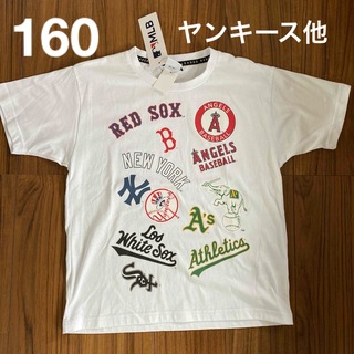 メジャーリーグベースボール(MLB)の新品　キッズ　MLB チームロゴ　半袖Tシャツ　NYヤンキース他　160センチ(Tシャツ/カットソー)