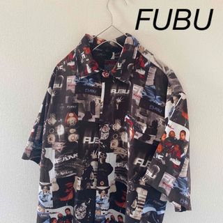 フブ(FUBU)のFUBUフブ総柄シャツメンズ半袖ヒップホップファッションL(シャツ)