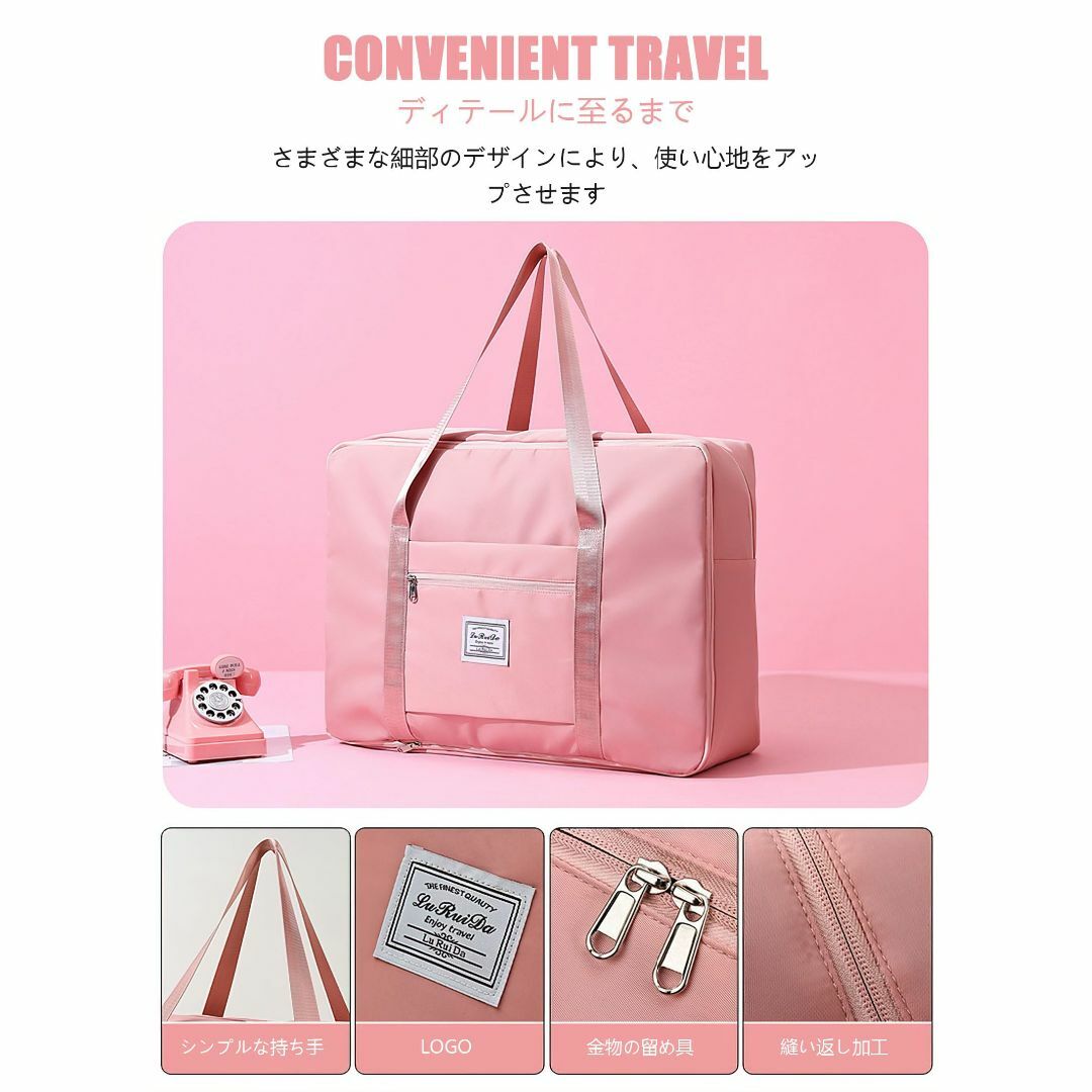 【色: Pink】[Karsaer]旅行バッグ ボストンバッグ レディース メン その他のその他(その他)の商品写真