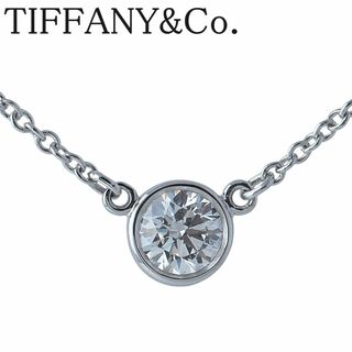 ティファニー(Tiffany & Co.)のティファニー シリアルあり バイザヤード ダイヤ ネックレス 約0.23ct PT950 41cm 新品仕上げ済 TIFFANY【16885】(ネックレス)