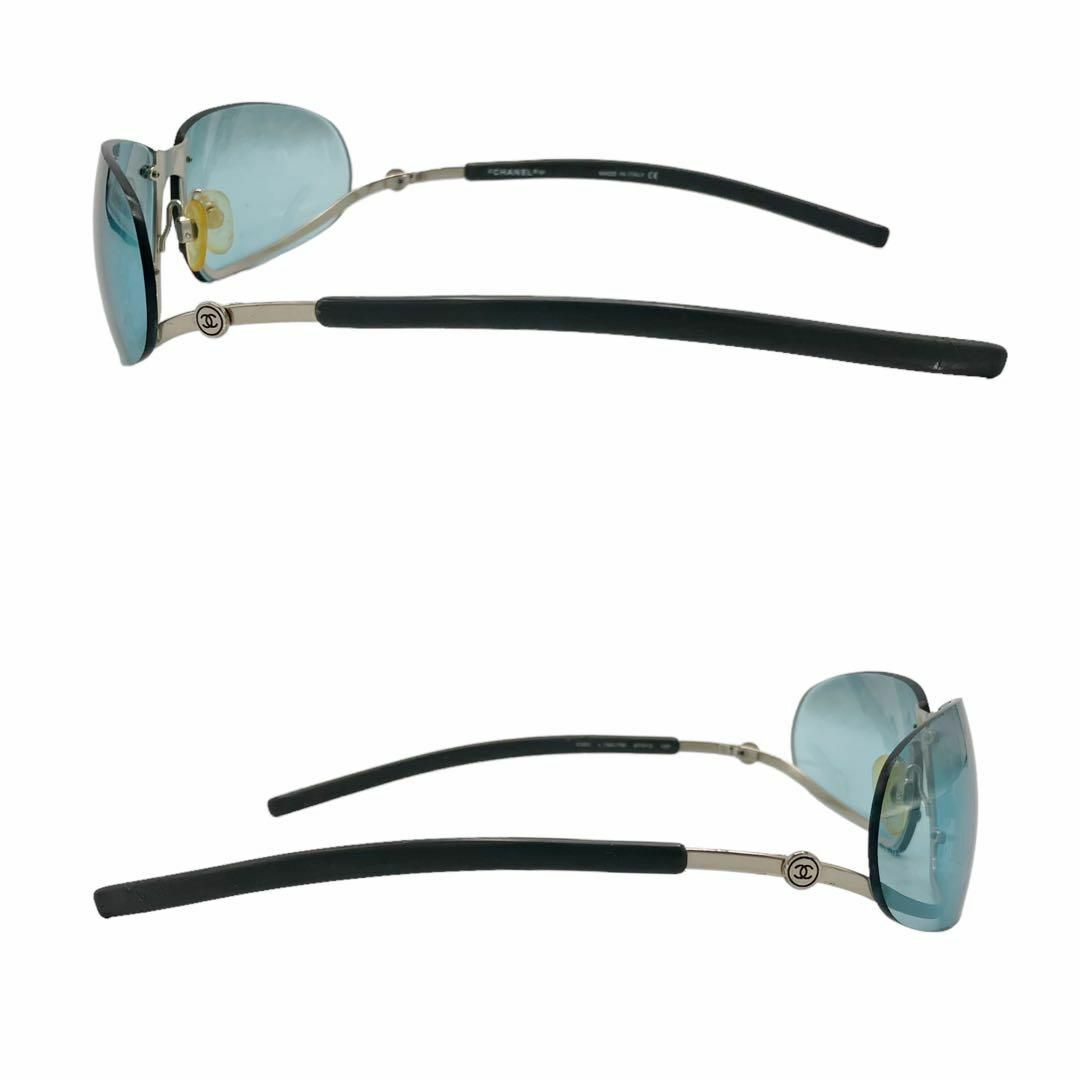 CHANEL(シャネル)の⭐️良品⭐️ シャネル ココマーク ロゴ メタル サングラス ブルークリア メンズのファッション小物(サングラス/メガネ)の商品写真