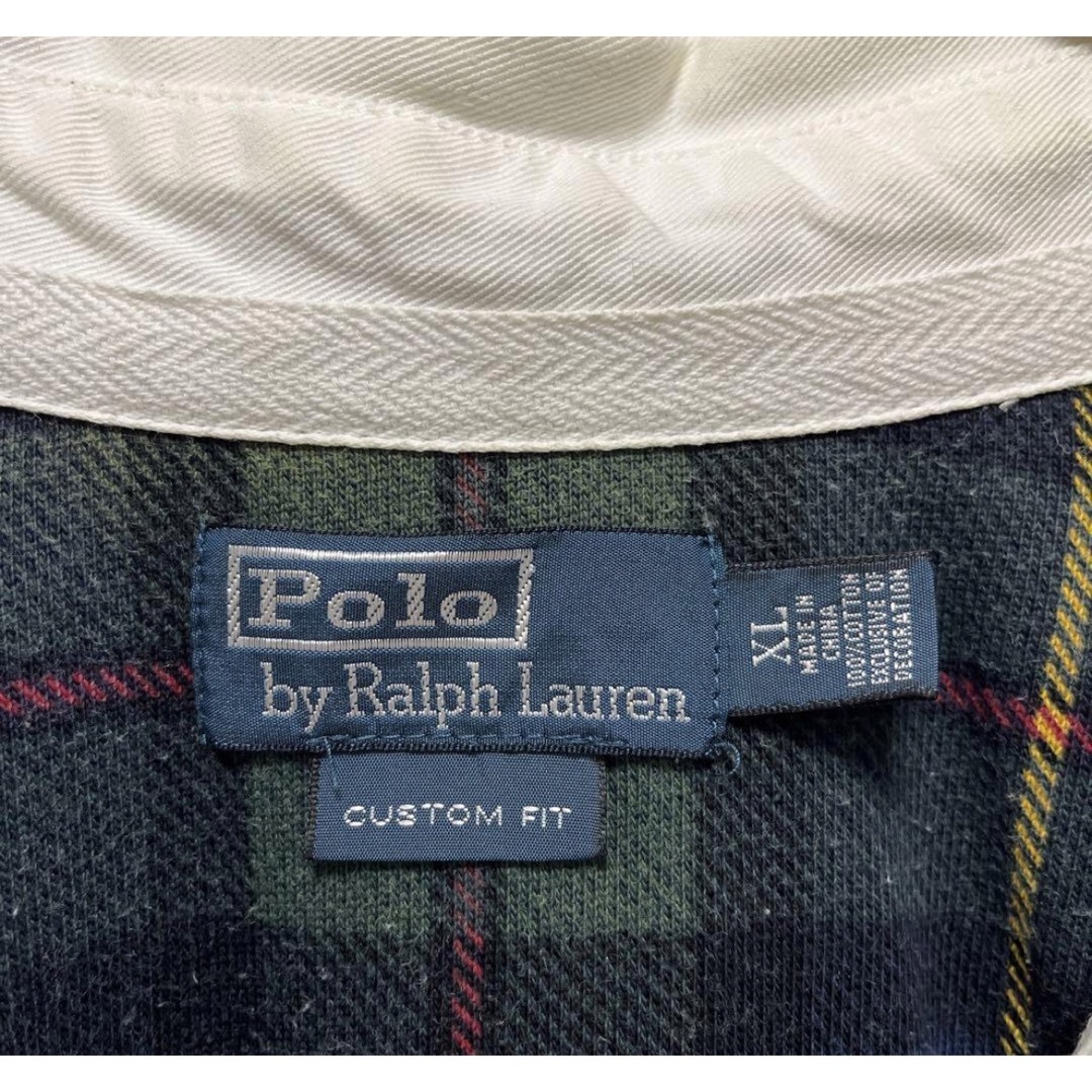 POLO RALPH LAUREN(ポロラルフローレン)のポロバイ ラルフローレン 長袖 ブラックウォッチ ラガーシャツ XL 刺繍ロゴ メンズのトップス(ポロシャツ)の商品写真