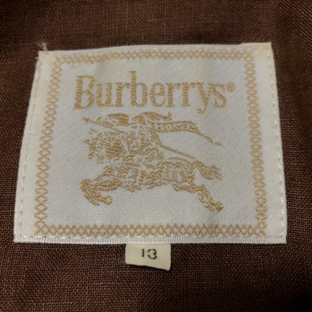 Burberry's(バーバリーズ) ジャケット サイズ13 L レディース - ダークブラウン 半袖/麻/春/夏 レディースのジャケット/アウター(その他)の商品写真