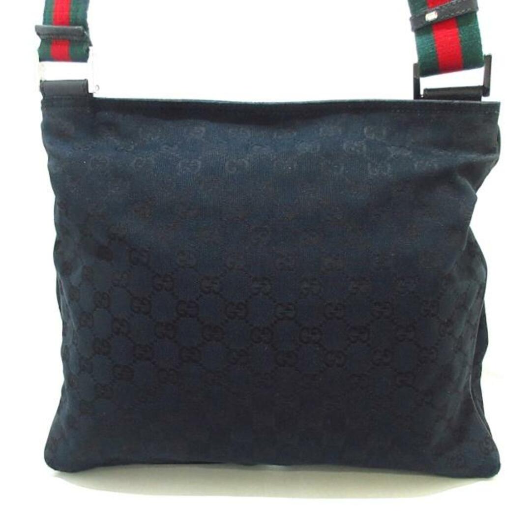 Gucci(グッチ)のGUCCI(グッチ) ショルダーバッグ GG柄,シェリー(ウェブ) 169937 黒 ジャガード×レザー レディースのバッグ(ショルダーバッグ)の商品写真