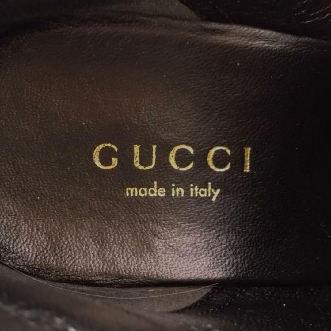 Gucci(グッチ)のGUCCI(グッチ) ショートブーツ 34 1/2 レディース - 297200 黒 スタッズ/アウトソール張替済 スエード レディースの靴/シューズ(ブーツ)の商品写真