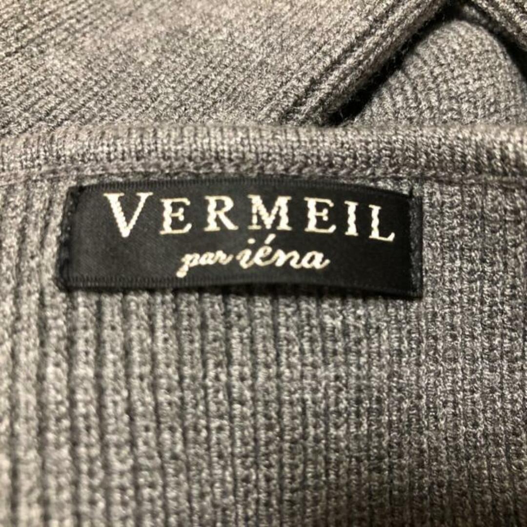 VERMEIL par iena(ヴェルメイユ パー イエナ) 長袖セーター レディース美品  - ダークグレー Vネック レディースのトップス(ニット/セーター)の商品写真