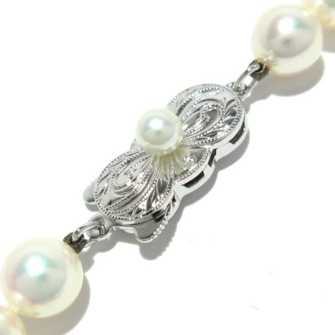 MIKIMOTO(ミキモト)のmikimoto(ミキモト) ネックレス美品  パール×シルバー 白×シルバー 6.5～6.9mm玉 レディースのアクセサリー(ネックレス)の商品写真