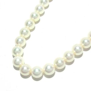 ミキモト(MIKIMOTO)のmikimoto(ミキモト) ネックレス美品  パール×シルバー 白×シルバー 6.5～6.9mm玉(ネックレス)