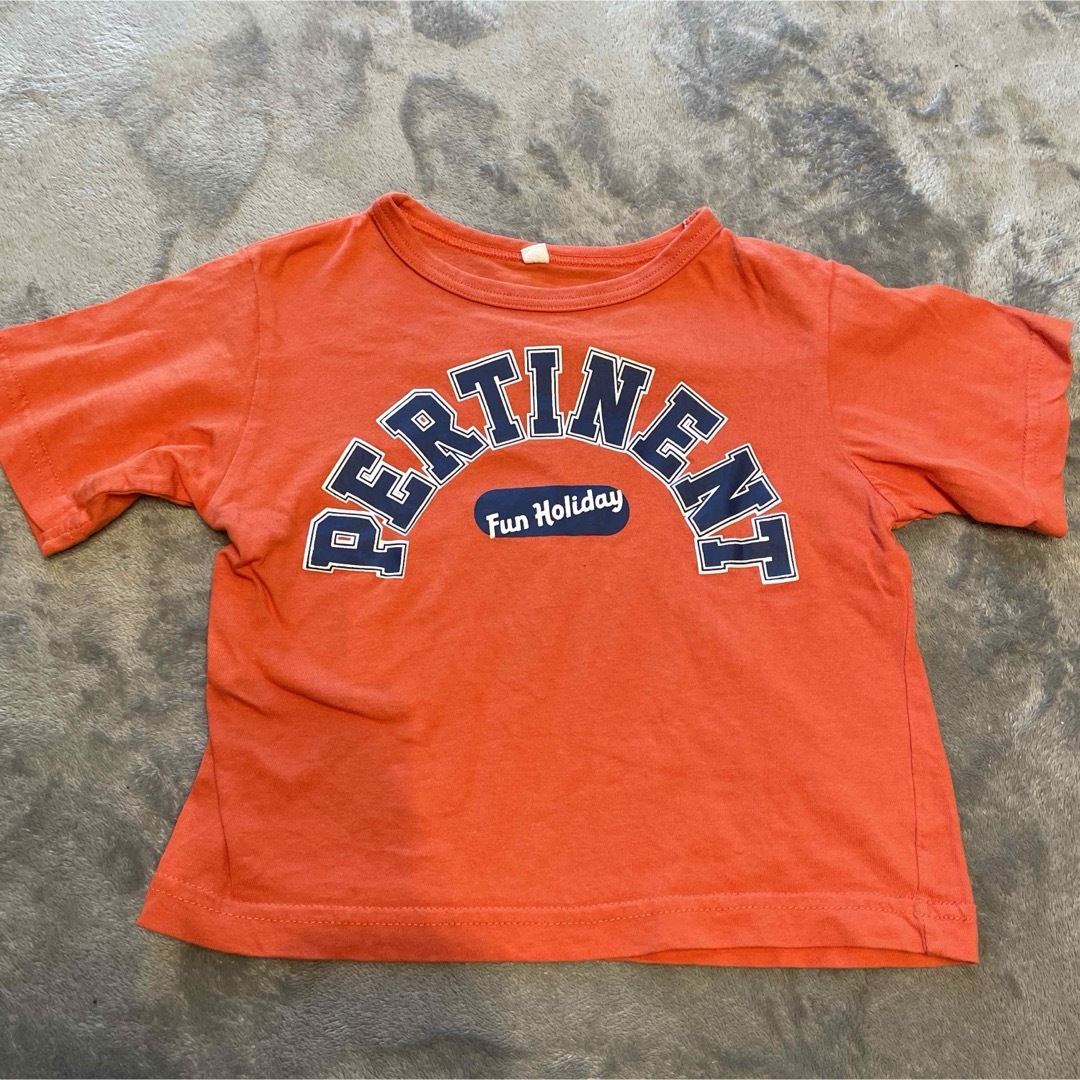 西松屋(ニシマツヤ)のTシャツ　95 オレンジ キッズ/ベビー/マタニティのキッズ服男の子用(90cm~)(Tシャツ/カットソー)の商品写真
