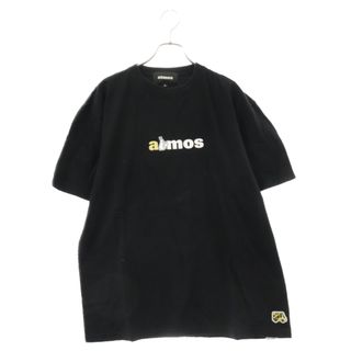 アトモス(atmos)のATMOS アトモス × FR2 ロゴプリント クルーネック半袖Tシャツ カットソー ブラック ATFR-02(Tシャツ/カットソー(半袖/袖なし))