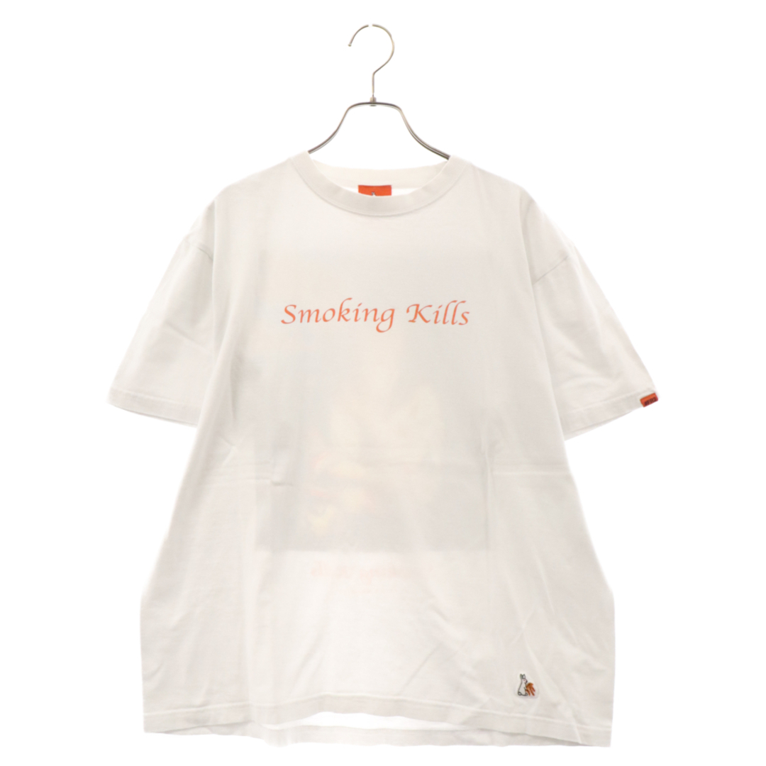 FR2 エフアールツー Smoking Kills バックプリント クルーネック半袖Tシャツ カットソー ホワイト メンズのトップス(Tシャツ/カットソー(半袖/袖なし))の商品写真