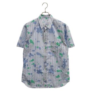 コムデギャルソン(COMME des GARCONS)のCOMME des GARCONS SHIRT コムデギャルソンシャツ ストライプ胸ポケット半袖シャツ ホワイト/ブルー FM-B055-S24-1(シャツ)