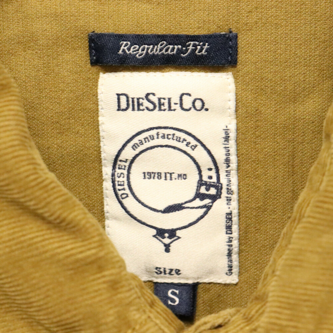 DIESEL(ディーゼル)のDIESEL ディーゼル コーデュロイウエスタンシャツ 長袖シャツ ブラウン メンズのトップス(シャツ)の商品写真