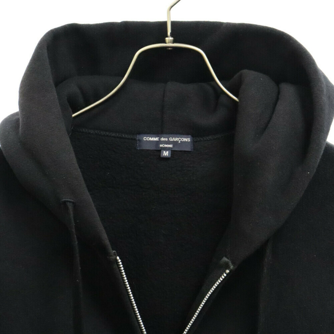 COMME des GARCONS(コムデギャルソン)のCOMME des GARCONS HOMME コムデギャルソンオム 23AW NYLON TWILL ZIP HOODIE HL-T026 ナイロン切替 タグロゴ ジップアップフーディー ブラック メンズのトップス(パーカー)の商品写真