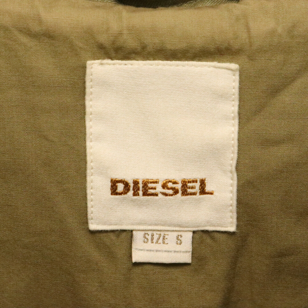 DIESEL(ディーゼル)のDIESEL ディーゼル スリーブ切り替えダッフルコート ジャケット カーキ メンズのジャケット/アウター(ダッフルコート)の商品写真