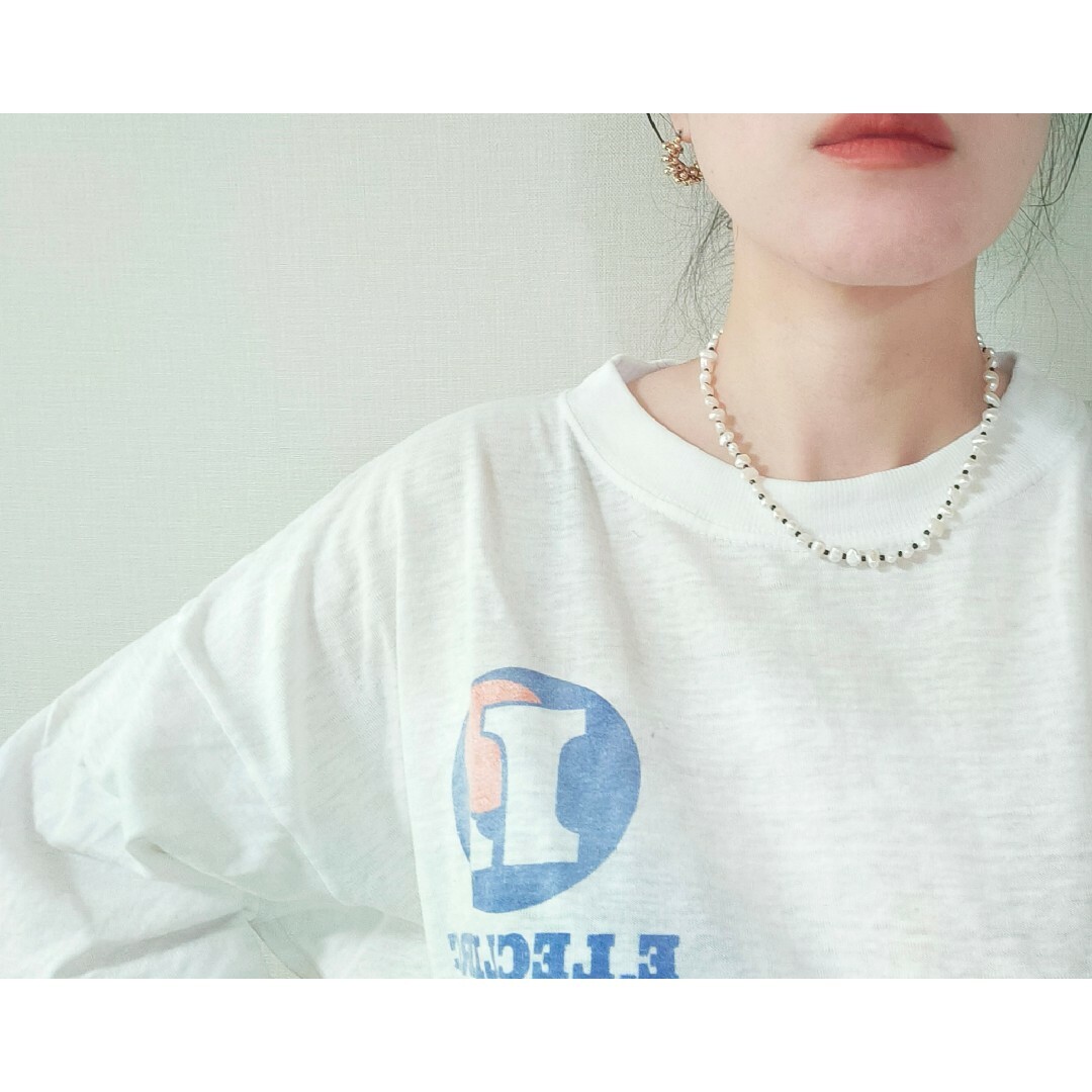 BEAUTY&YOUTH UNITED ARROWS(ビューティアンドユースユナイテッドアローズ)のpearl✕blackネックレス ハンドメイドのアクセサリー(ネックレス)の商品写真