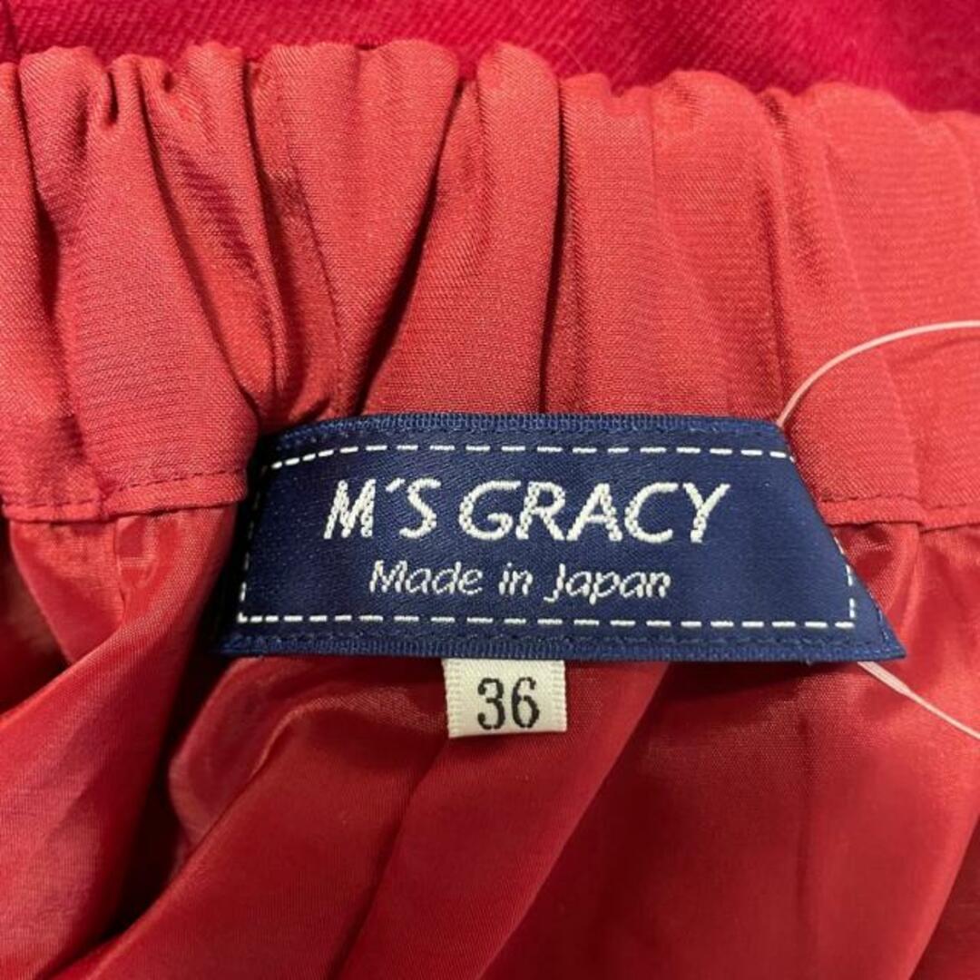 M'S GRACY(エムズグレイシー)のM'S GRACY(エムズグレイシー) パンツ サイズ36 S レディース レッド ワイドパンツ/1タック/リボン レディースのパンツ(その他)の商品写真