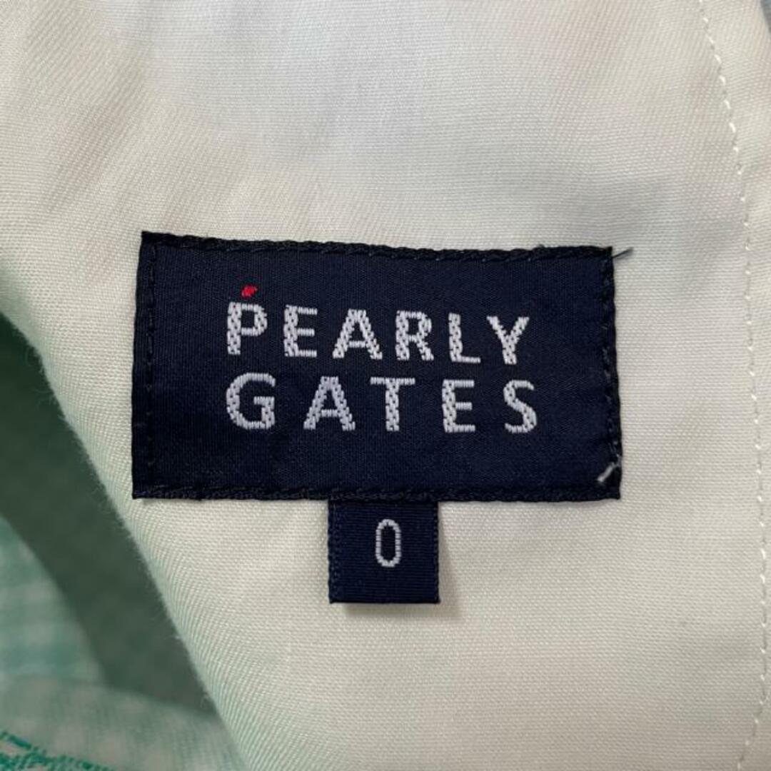 PEARLY GATES(パーリーゲイツ)のPEARLY GATES(パーリーゲイツ) パンツ サイズ0 XS メンズ ライトグリーン×白 チェック柄 メンズのパンツ(その他)の商品写真