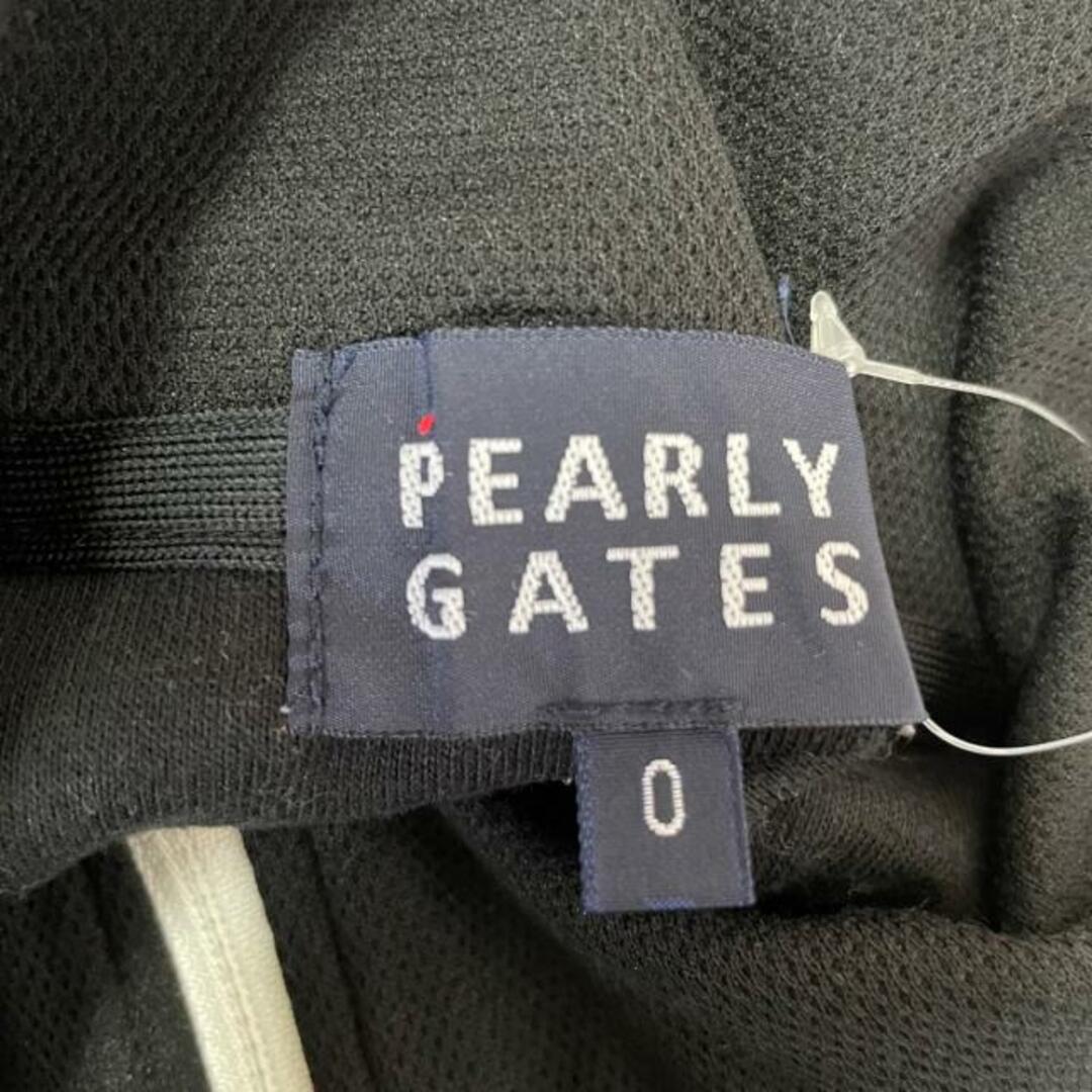 PEARLY GATES(パーリーゲイツ)のPEARLY GATES(パーリーゲイツ) 長袖Tシャツ サイズ0 XS レディース美品  黒×白 ハーフジップ レディースのトップス(Tシャツ(長袖/七分))の商品写真