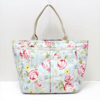 レスポートサック(LeSportsac)のLESPORTSAC(レスポートサック) ハンドバッグ - ライトブルー×グレーベージュ×マルチ 花柄/ストライプ レスポナイロン(ハンドバッグ)