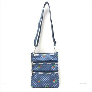 レスポートサック(LeSportsac)のLESPORTSAC(レスポートサック) ショルダーバッグ - ネイビー×アイボリー×マルチ ドット柄/花柄 レスポナイロン(ショルダーバッグ)