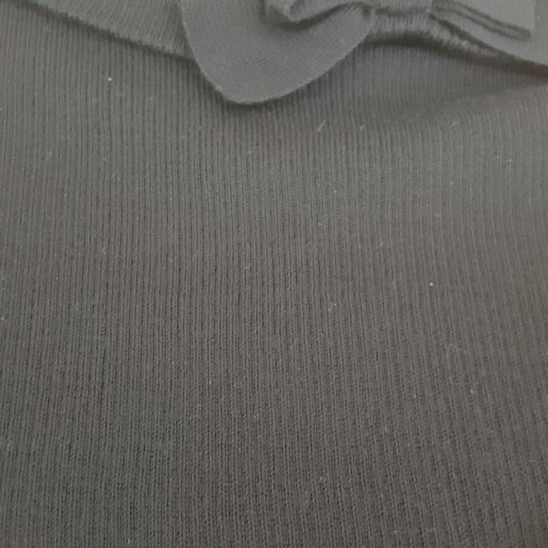 M'S GRACY(エムズグレイシー)のM'S GRACY(エムズグレイシー) 長袖セーター サイズ38 M レディース美品  - 黒 ハイネック/リボン レディースのトップス(ニット/セーター)の商品写真