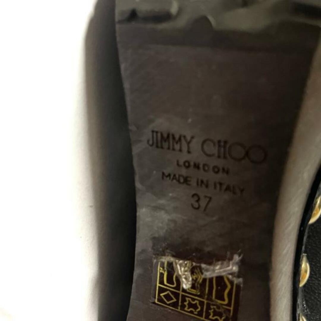 JIMMY CHOO(ジミーチュウ)のJIMMY CHOO(ジミーチュウ) ブーツ 37 レディース - 黒 スタッズ レザー レディースの靴/シューズ(ブーツ)の商品写真