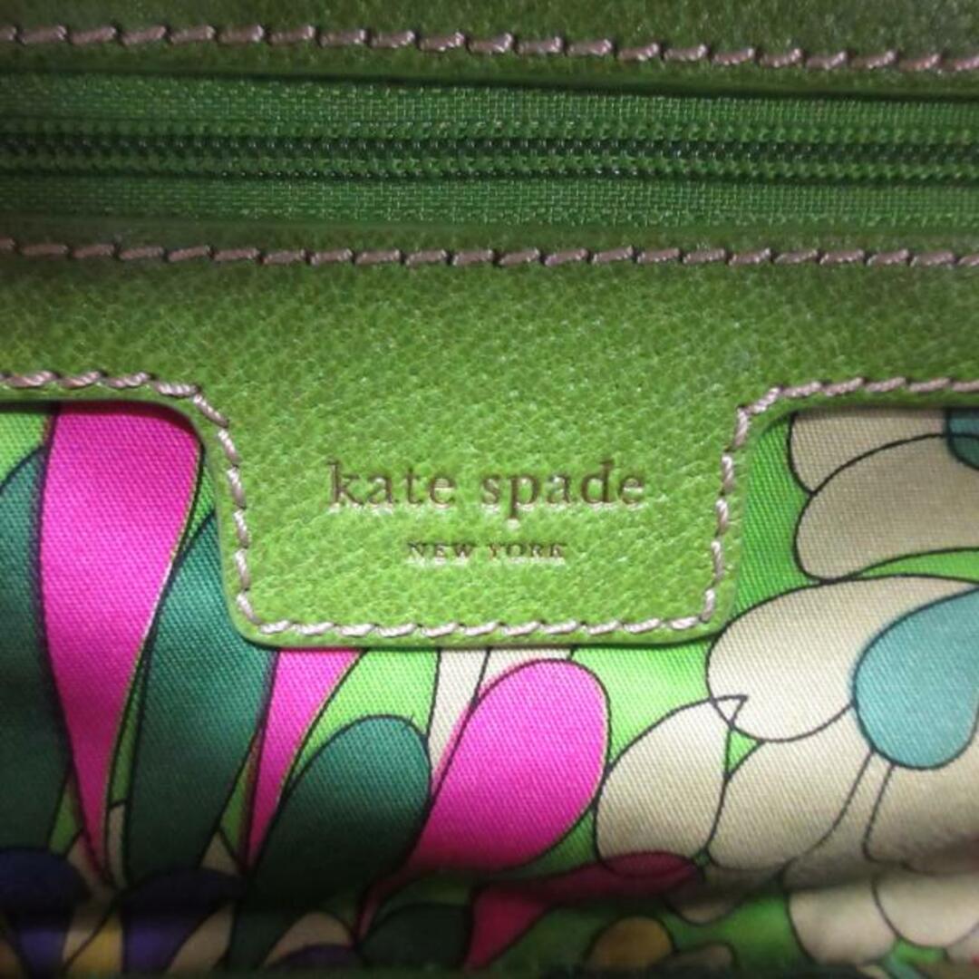 kate spade new york(ケイトスペードニューヨーク)のKate spade(ケイトスペード) ハンドバッグ - ライトブラウン×ライトグリーン かごバッグ ラタン×レザー レディースのバッグ(ハンドバッグ)の商品写真