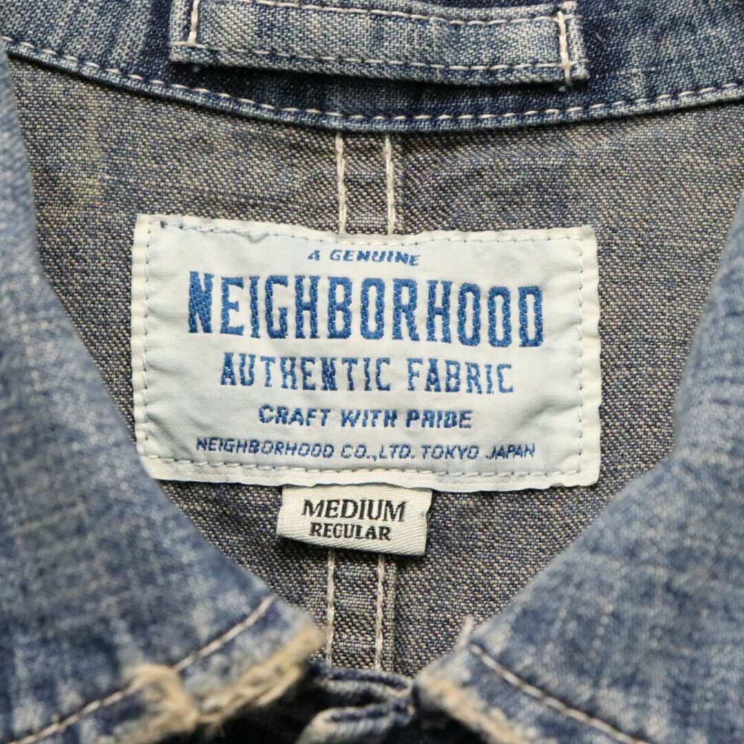 NEIGHBORHOOD(ネイバーフッド)のNEIGHBORHOOD ネイバーフッド 16SS DENIM OVERALL デニムオーバーオール インディゴ 161NYNH-PTM01 メンズのパンツ(その他)の商品写真