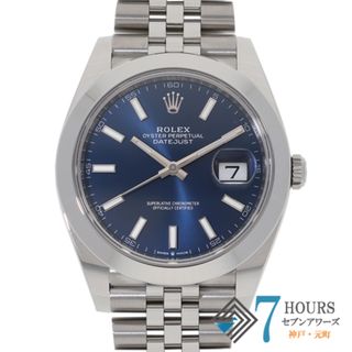 ロレックス(ROLEX)の【120844】ROLEX ロレックス  126300 デイトジャスト 41 ブルーダイヤル ランダム番 SS 自動巻き ギャランティーカード 純正ボックス 腕時計 時計 WATCH メンズ 男性 男 紳士【中古】(腕時計(アナログ))