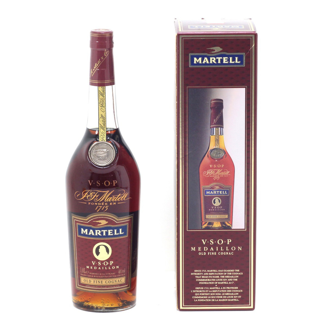 $$ MARTELL マーテル コニャック V.S.O.P MEDAILLON 1L 40度 箱付き 未開栓 食品/飲料/酒の酒(ブランデー)の商品写真