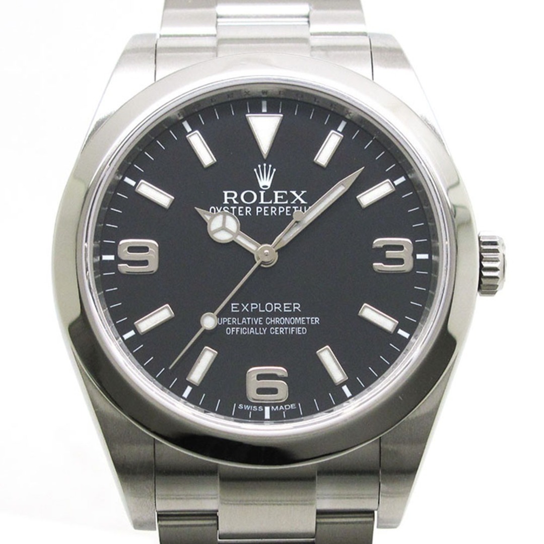 ROLEX(ロレックス)のROLEX (ロレックス) エクスプローラー1 Ref.214270 ランダム番 梨地バックル ブラックアウト 自動巻き EXPLORER【中古】 メンズの時計(腕時計(アナログ))の商品写真