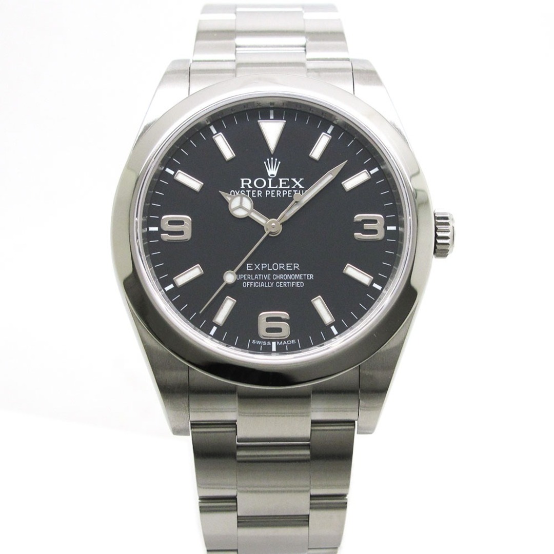 ROLEX(ロレックス)のROLEX (ロレックス) エクスプローラー1 Ref.214270 ランダム番 梨地バックル ブラックアウト 自動巻き EXPLORER【中古】 メンズの時計(腕時計(アナログ))の商品写真