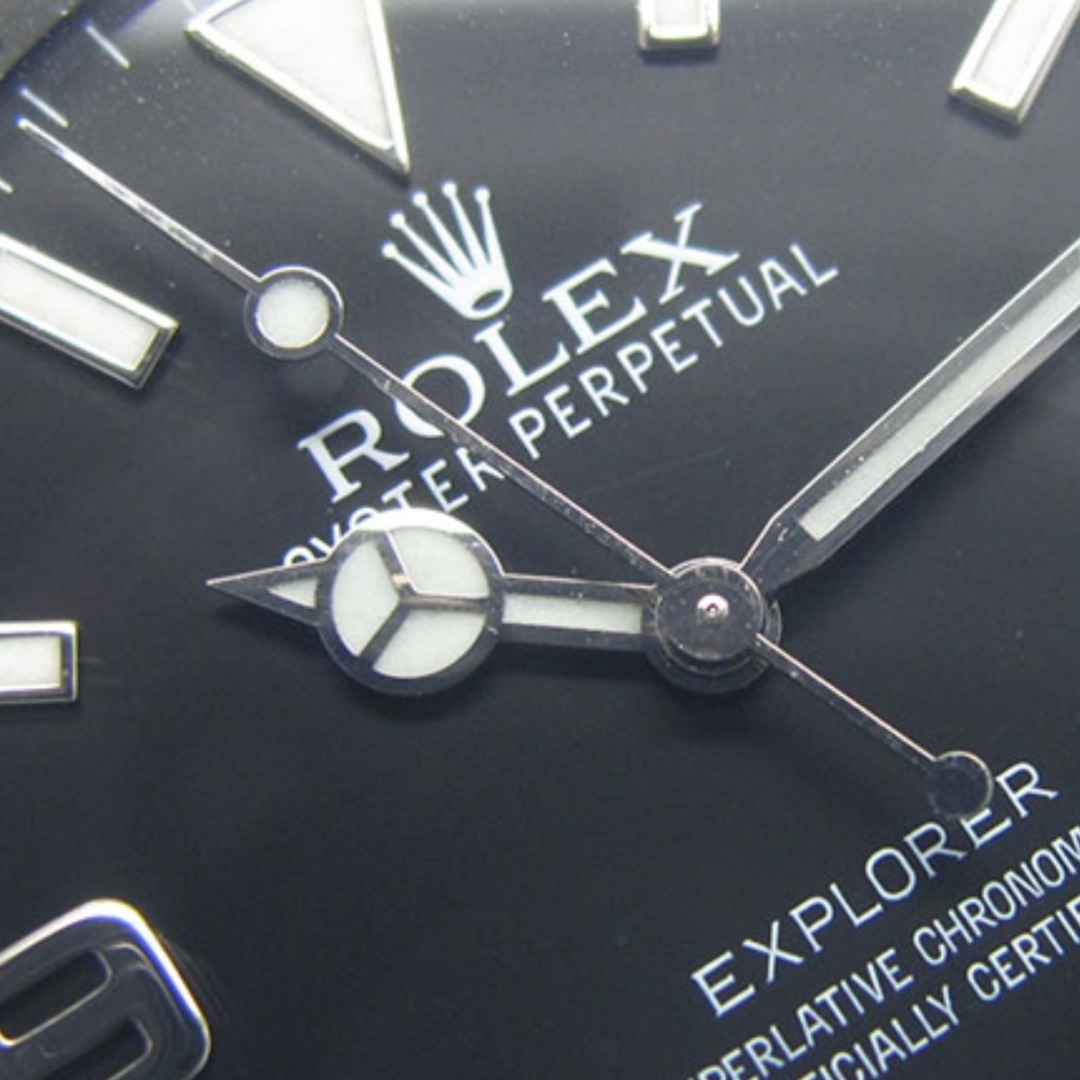 ROLEX(ロレックス)のROLEX (ロレックス) エクスプローラー1 Ref.214270 ランダム番 梨地バックル ブラックアウト 自動巻き EXPLORER【中古】 メンズの時計(腕時計(アナログ))の商品写真