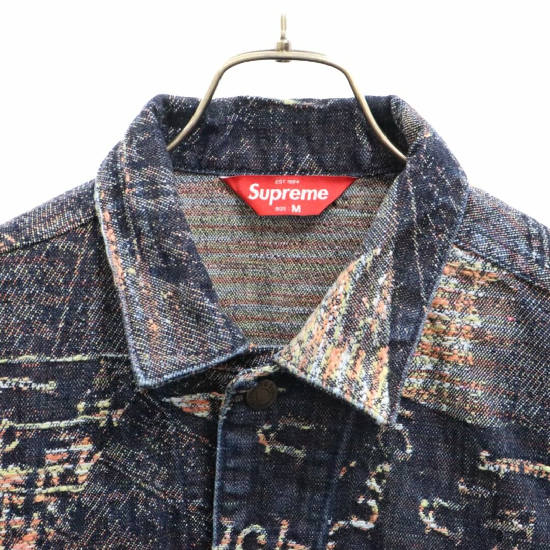 Supreme(シュプリーム)のSUPREME シュプリーム 23SS Archive Denim Jacquard Trucker Jacket アーカイブ デニム ジャカード トラッカー ジャケット インディゴ メンズのジャケット/アウター(Gジャン/デニムジャケット)の商品写真