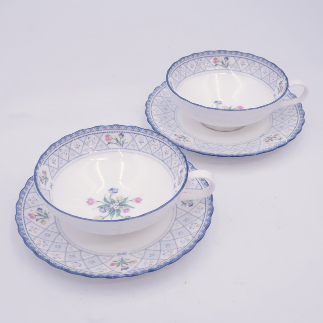 Noritake(ノリタケ)のNORITAKE (ノリタケ) 食器 ボーンチャイナ カップ＆ソーサー 2客セット 箱付き インテリア/住まい/日用品のキッチン/食器(食器)の商品写真