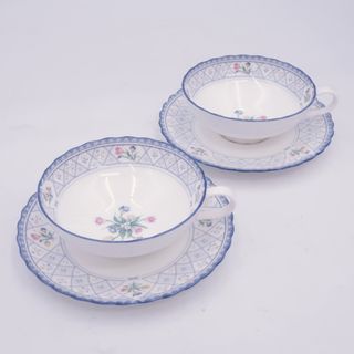 ノリタケ(Noritake)のNORITAKE (ノリタケ) 食器 ボーンチャイナ カップ＆ソーサー 2客セット 箱付き(食器)