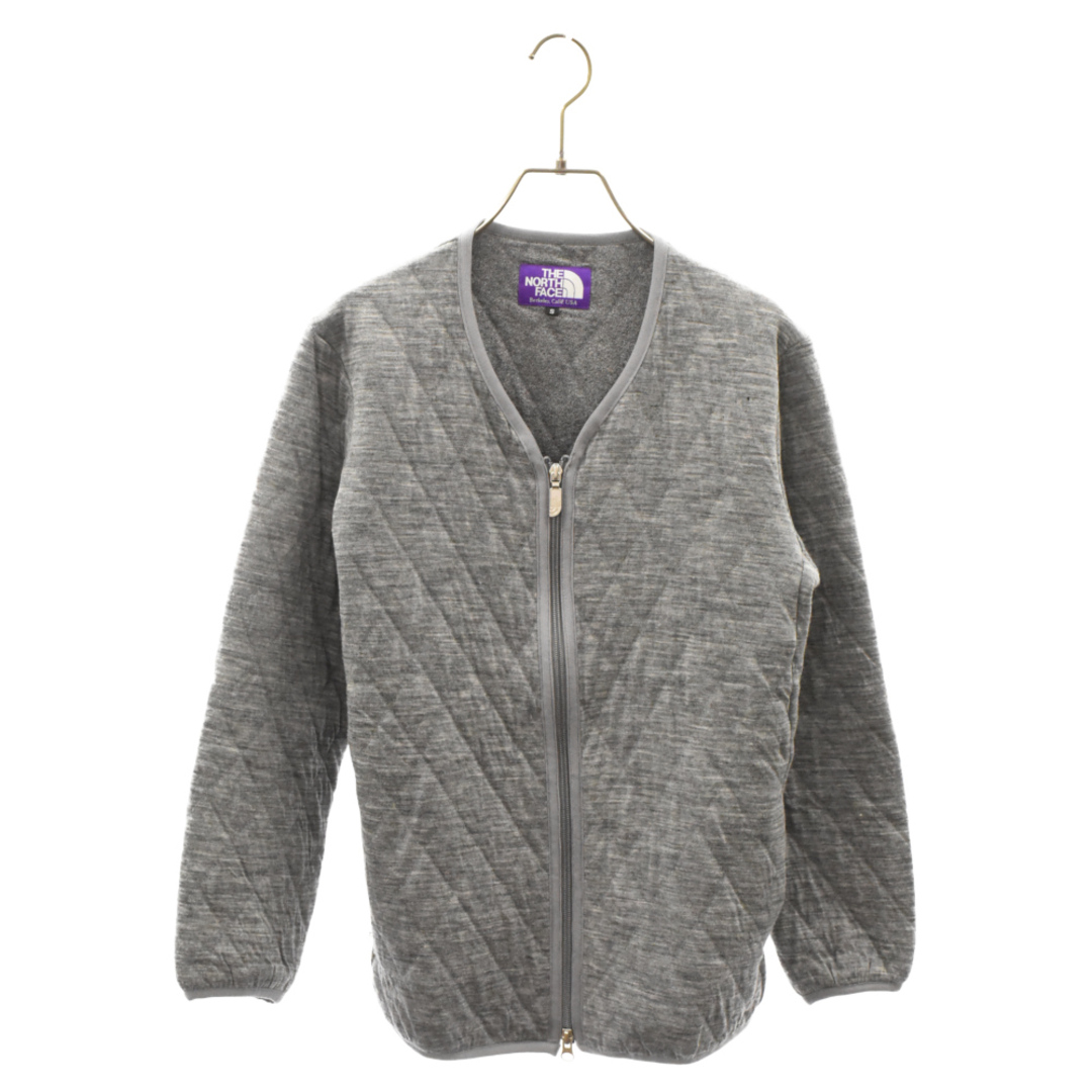 THE NORTH FACE(ザノースフェイス)のTHE NORTH FACE PURPLE LABEL ノースフェイスパープルレーベル QUILTING WOOL KNIT CARDIGAN ジップアップ キルティング ウール生地 ニットカーディガン NT6553N グレー メンズのトップス(カーディガン)の商品写真