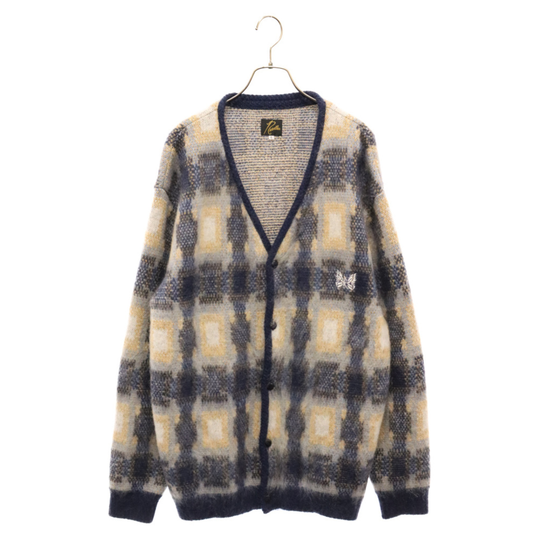 Needles(ニードルス)のNeedles ニードルス 22AW ×KITH Mohair Sheridan Cardigan キス モヘア シェリダン ニットカーディガン ブルー LQ356 メンズのトップス(カーディガン)の商品写真