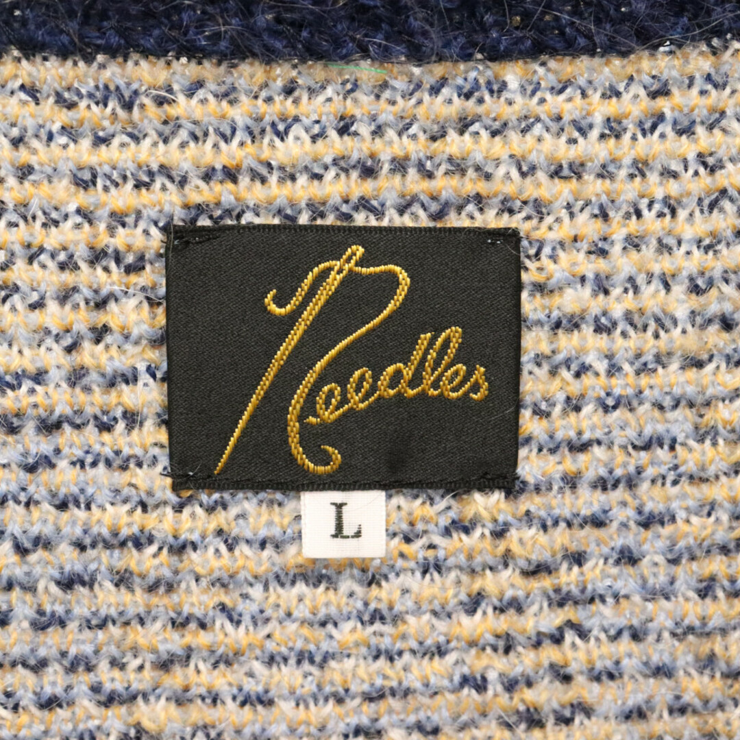 Needles(ニードルス)のNeedles ニードルス 22AW ×KITH Mohair Sheridan Cardigan キス モヘア シェリダン ニットカーディガン ブルー LQ356 メンズのトップス(カーディガン)の商品写真