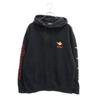 エクストララージ(XLARGE)のX-LARGE エクストララージ バックプリント プルオーバー スウェット パーカー ブラック 01199203(パーカー)