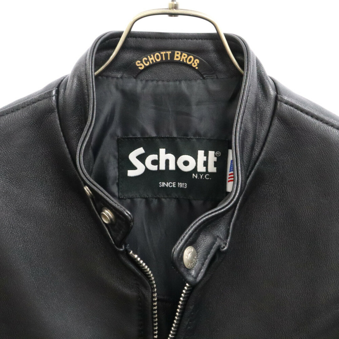 schott(ショット)のSCHOTT ショット 241XX LAMBSKIN SINGLE RIDERS USA製 ラムレザー シングルライダース ジャケット ブラック 7550 メンズのジャケット/アウター(ライダースジャケット)の商品写真