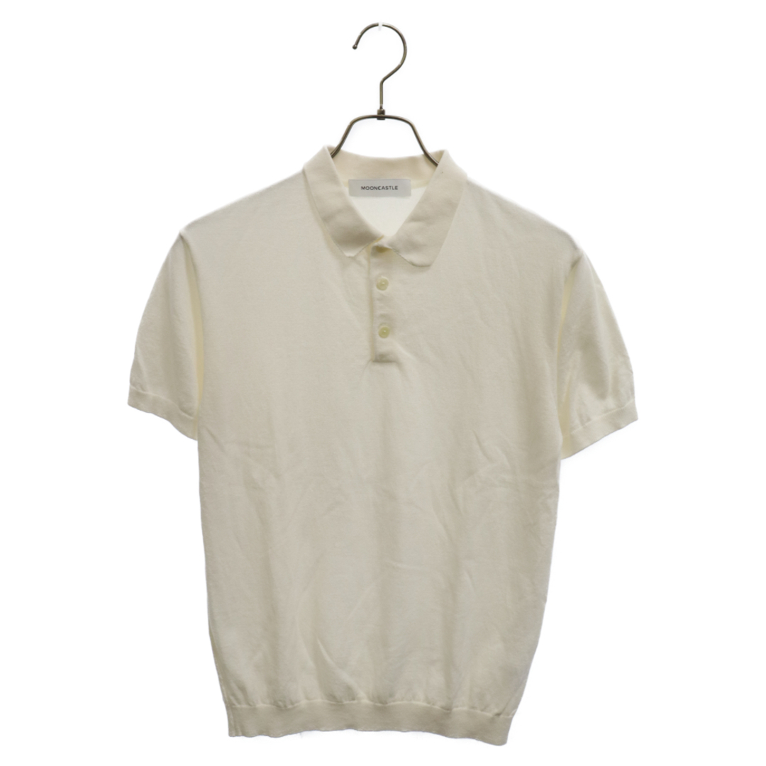 MOONCASTLE ムーンキャッスル アイスコットン ニット 半袖ポロシャツ ホワイト MC20 メンズのトップス(ポロシャツ)の商品写真