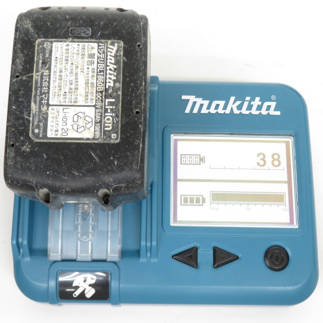 Makita(マキタ)のmakita マキタ 18V 6.0Ah 充電式インパクトドライバ 黒 ケース・充電器・バッテリ2個セット ケース相違あり TD173DRGXB 中古 自動車/バイクのバイク(工具)の商品写真