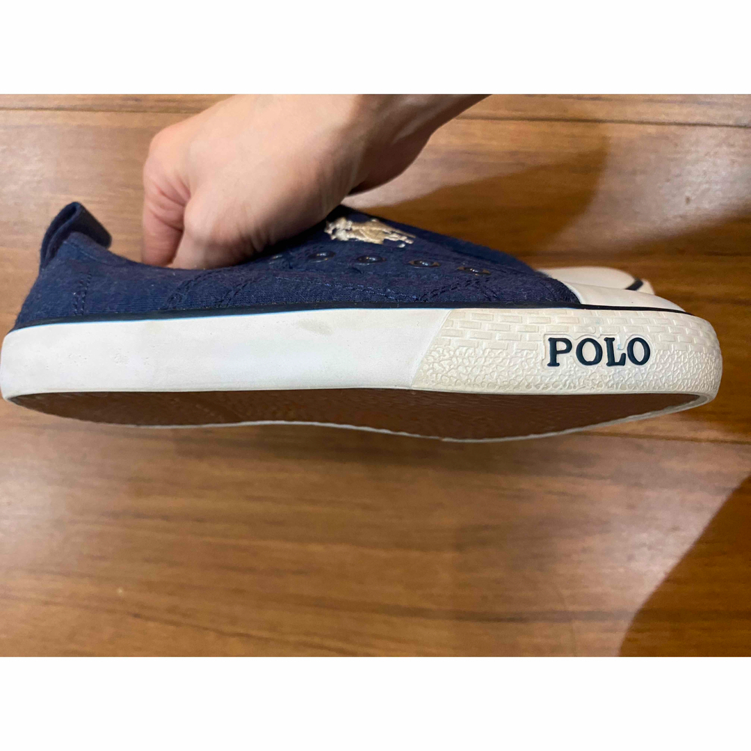 POLO RALPH LAUREN(ポロラルフローレン)のPOLO RALPH LAUREN 紺色スニーカー新品18㎝ キッズ/ベビー/マタニティのキッズ靴/シューズ(15cm~)(スニーカー)の商品写真