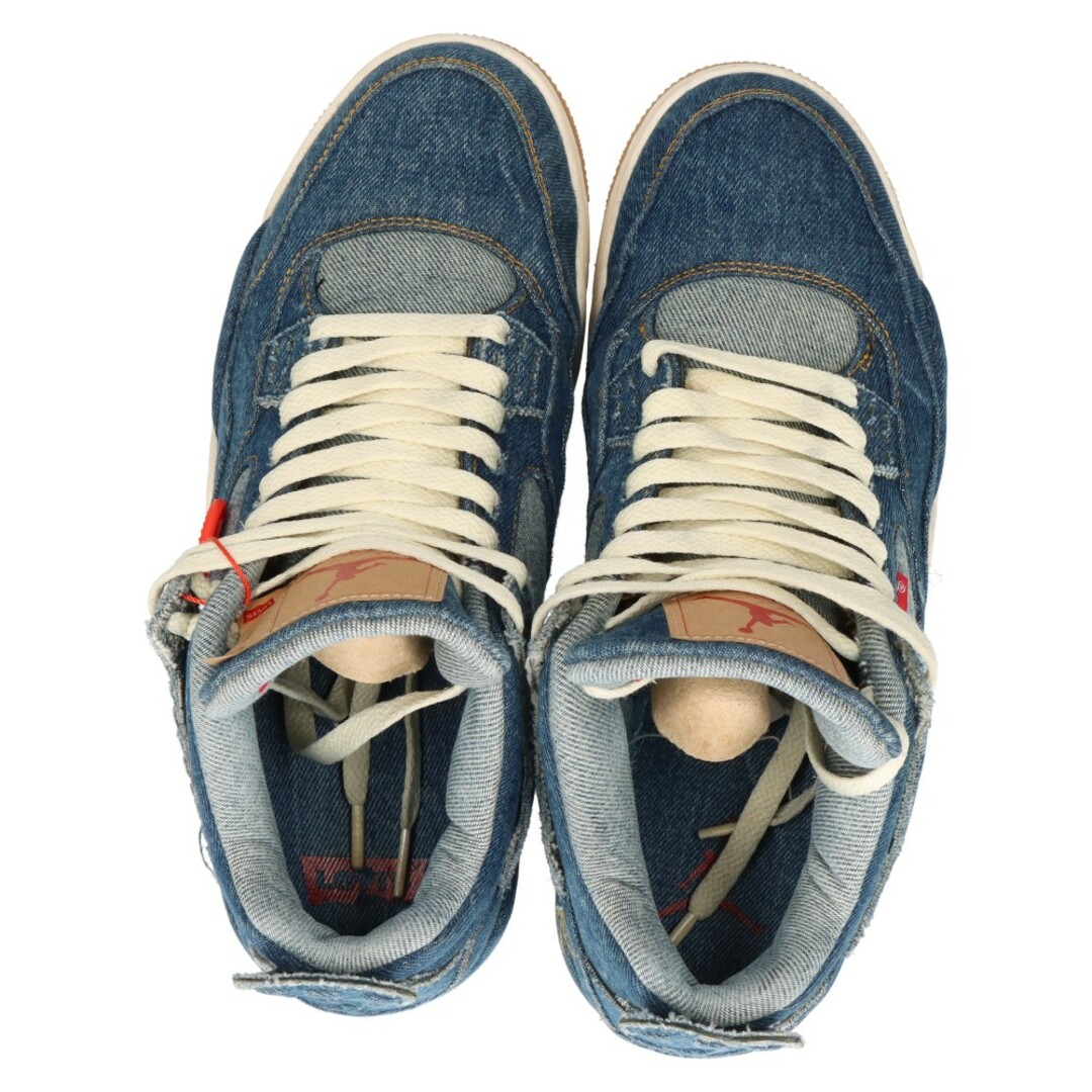 NIKE(ナイキ)のNIKE ナイキ ×LEVI'S AIR JORDAN 4 RETRO LEVIS NRG AO2571-401 リーバイス エアジョーダン4レトロ ローカットスニーカー US9.5/27.5cm デニム/インディゴブルー メンズの靴/シューズ(スニーカー)の商品写真