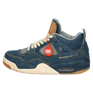 ナイキ(NIKE)のNIKE ナイキ ×LEVI'S AIR JORDAN 4 RETRO LEVIS NRG AO2571-401 リーバイス エアジョーダン4レトロ ローカットスニーカー US9.5/27.5cm デニム/インディゴブルー(スニーカー)